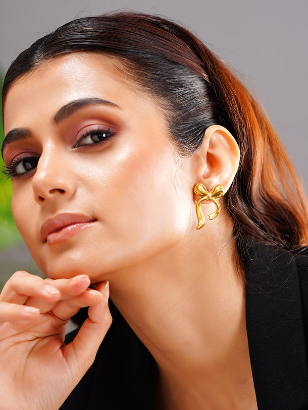 Demi Fine Sweetheart Bow Drop Earrings