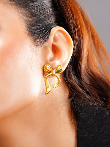 Demi Fine Sweetheart Bow Drop Earrings