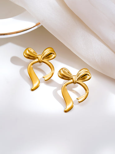 Demi Fine Sweetheart Bow Drop Earrings