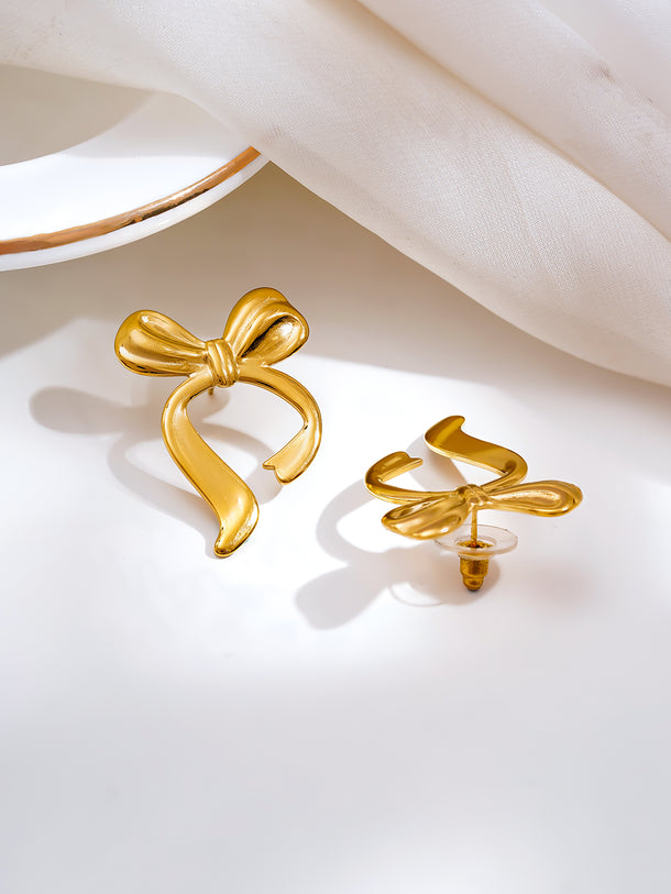 Demi Fine Sweetheart Bow Drop Earrings