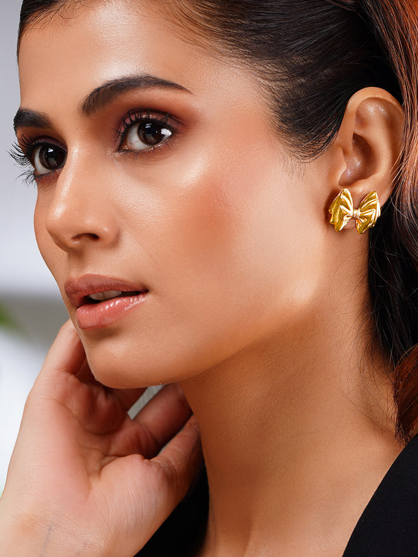 Demi Fine Sweet Bow Stud Earrings