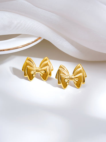 Demi Fine Sweet Bow Stud Earrings