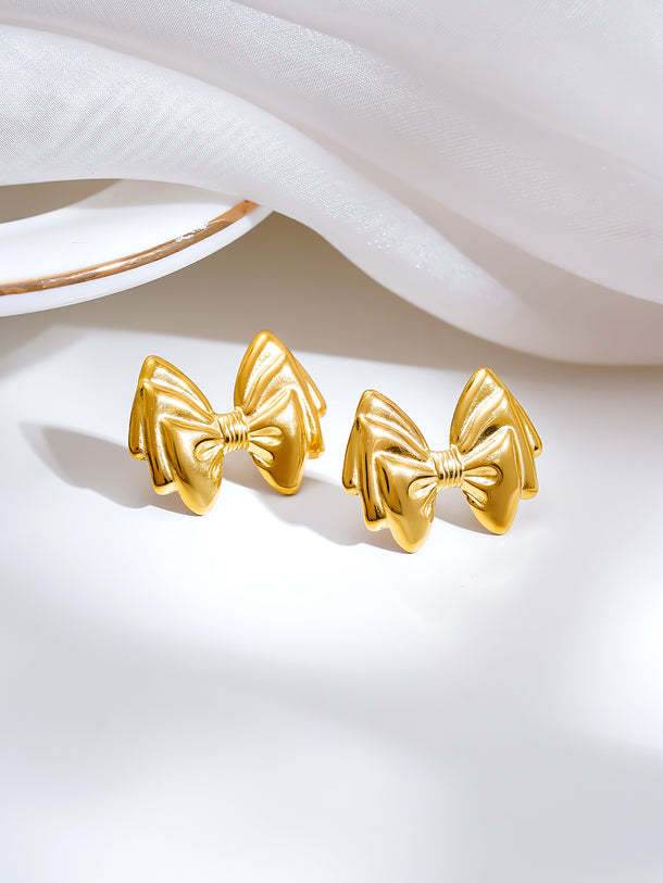 Demi Fine Sweet Bow Stud Earrings