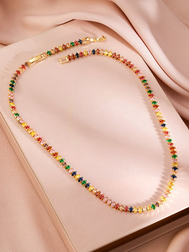 Multi Colored Beaded Necklace