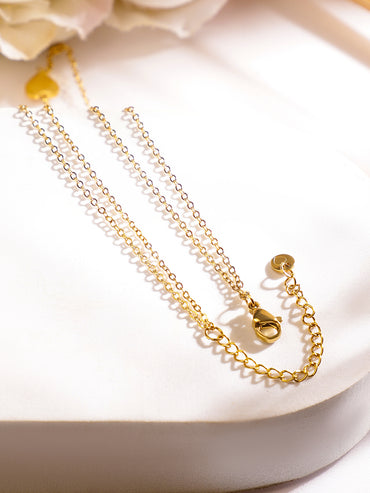 Linear Heart Charms Chain Necklace
