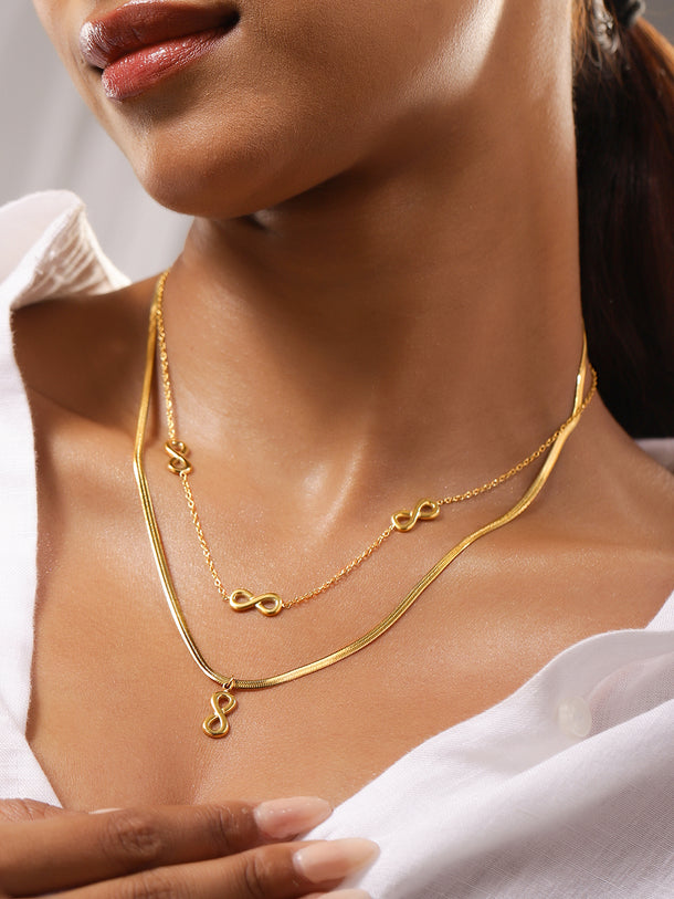 Infinity Layered Pendant Necklace