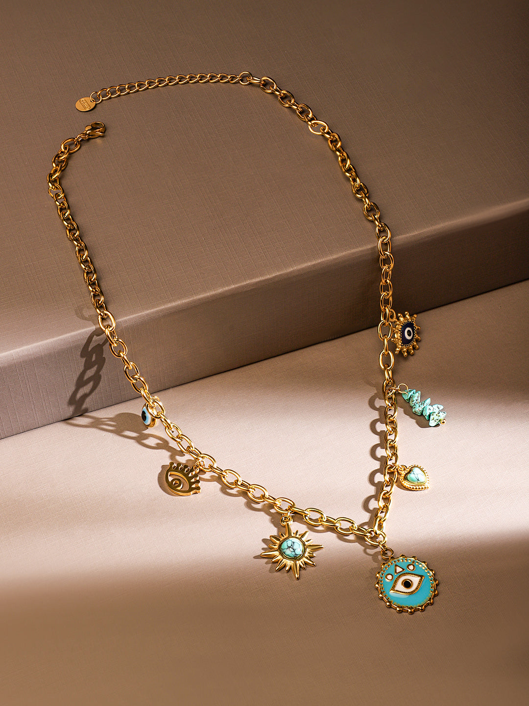 Playful Evil Eye Charm Necklace