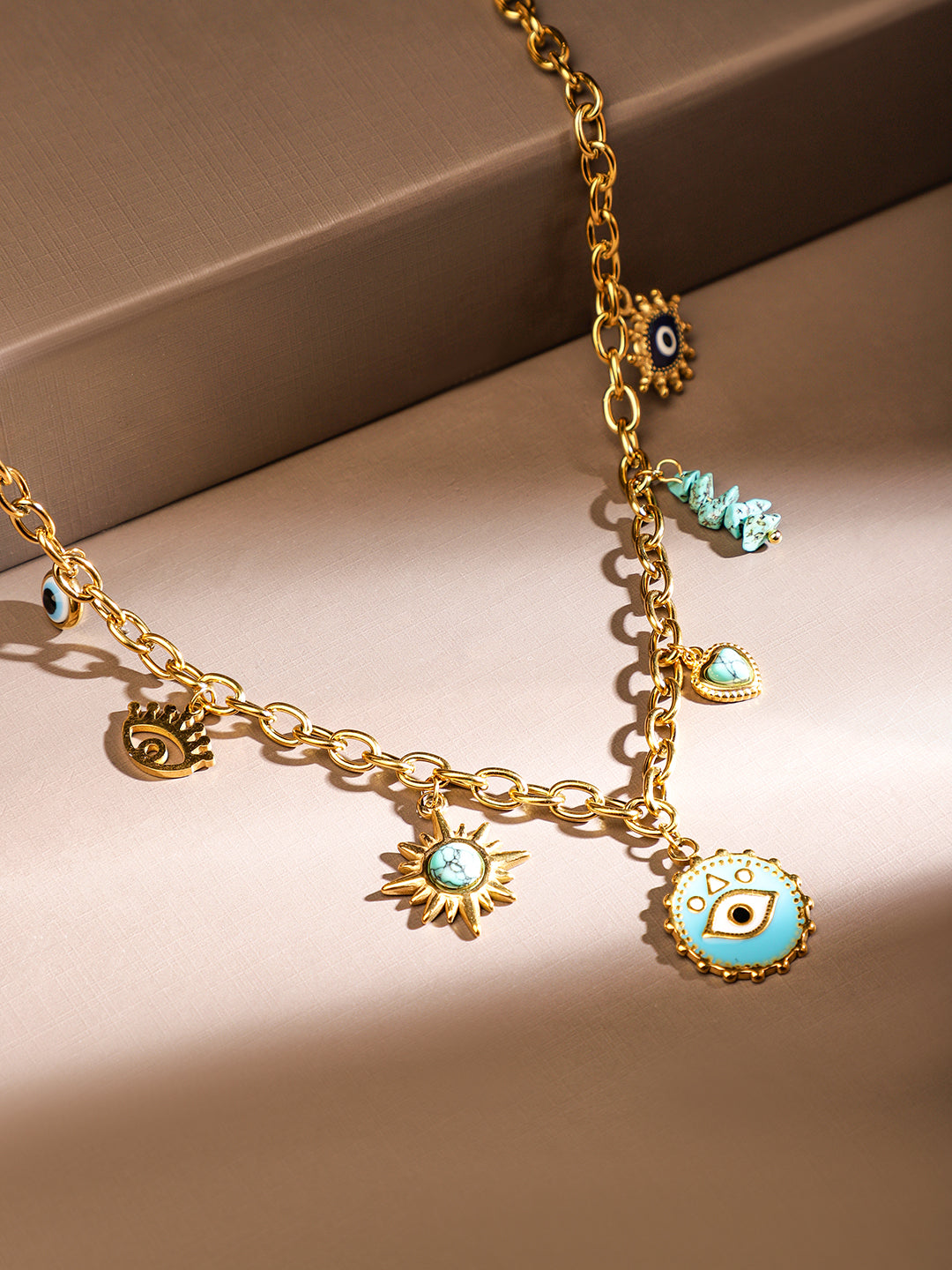 Playful Evil Eye Charm Necklace