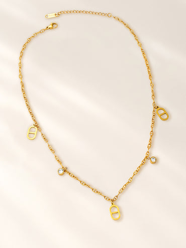 Golden Charm Chain Necklace