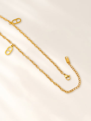 Golden Charm Chain Necklace