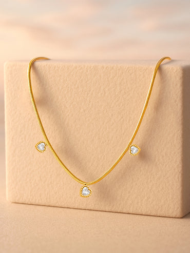 Loving Heart Charms Chain Necklace