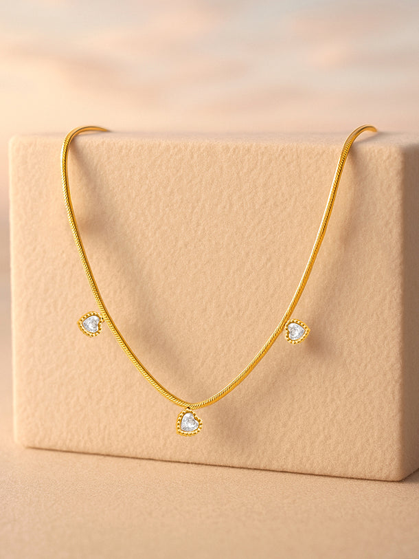 Loving Heart Charms Chain Necklace