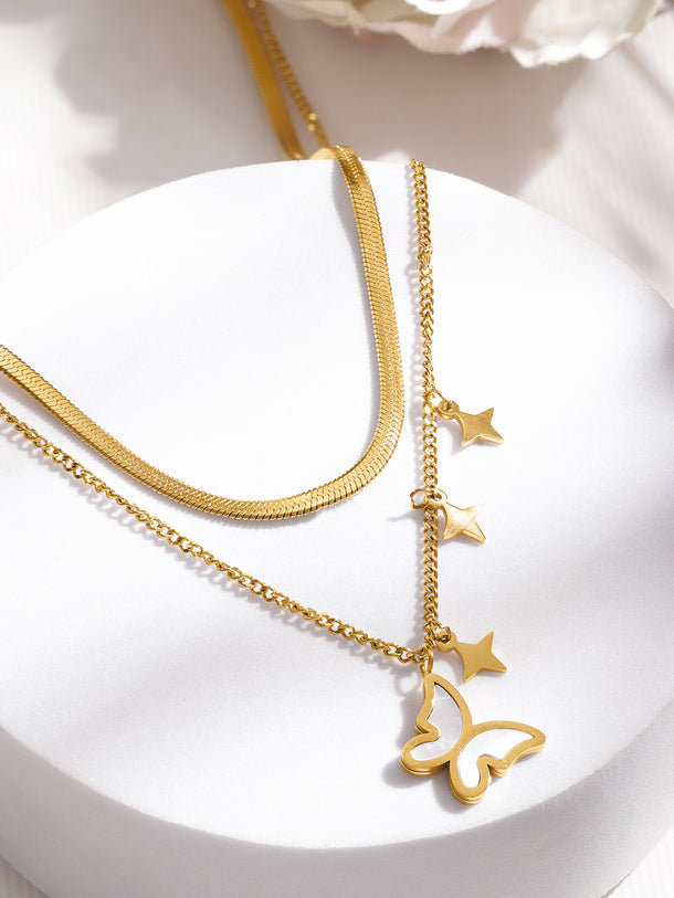 Cherished Butterfly & Star Necklace Chain