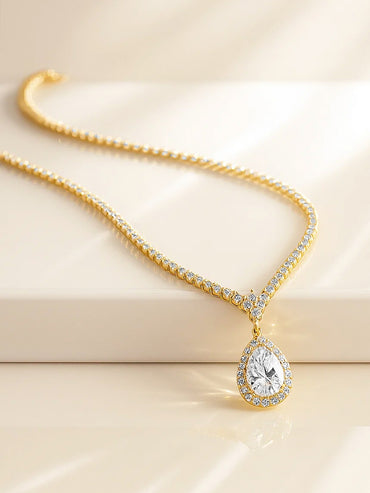 Dainty American Diamond Zirconia Pendant