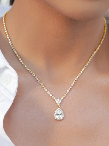 Dainty American Diamond Zirconia Pendant
