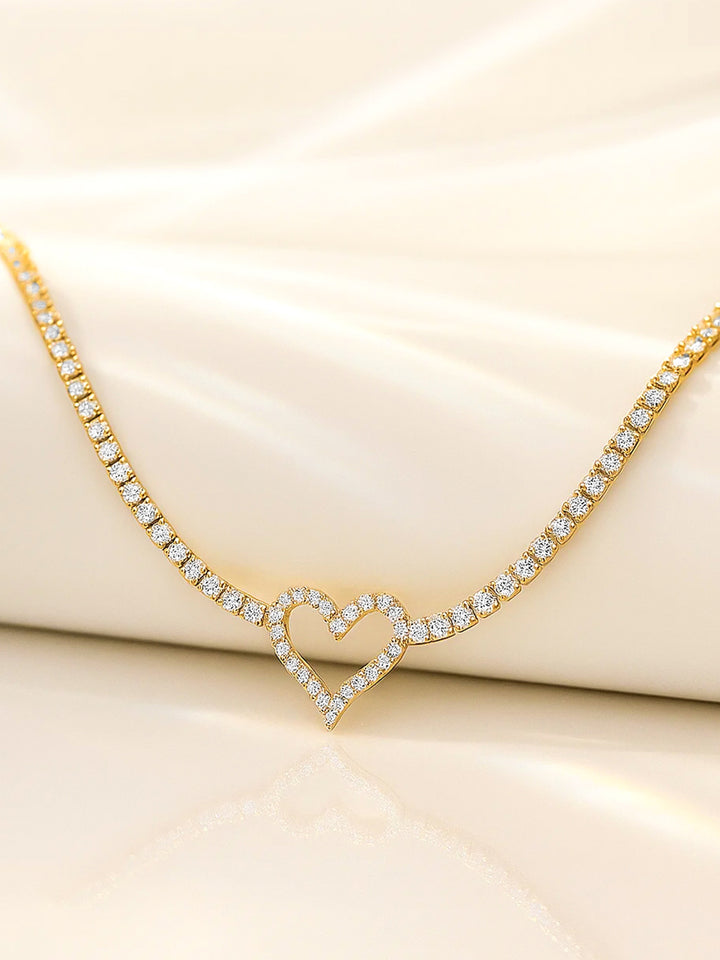 Rubans 18K Gold-Plated American Diamonds Studded Necklace