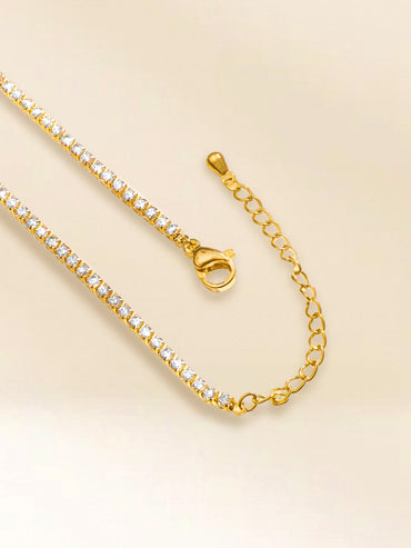 White Crystal Heart Pendant Necklace