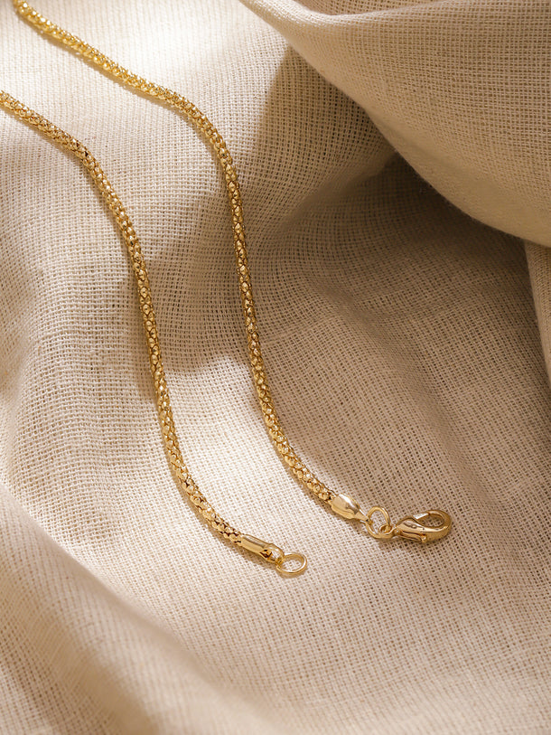 Gold Toned Spiral Motif Round Pendant