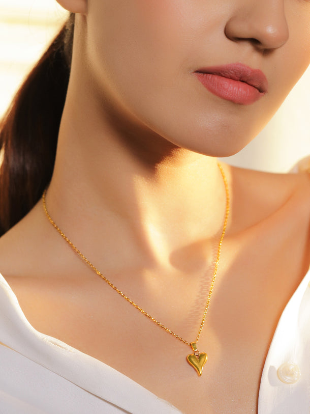 Gold Toned Heart Pendant