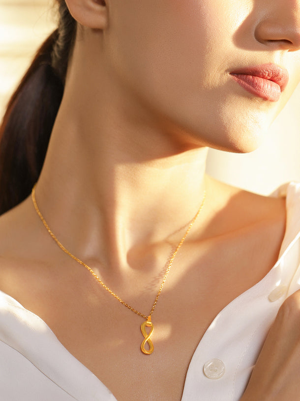 Gold Toned Infinity Pendant