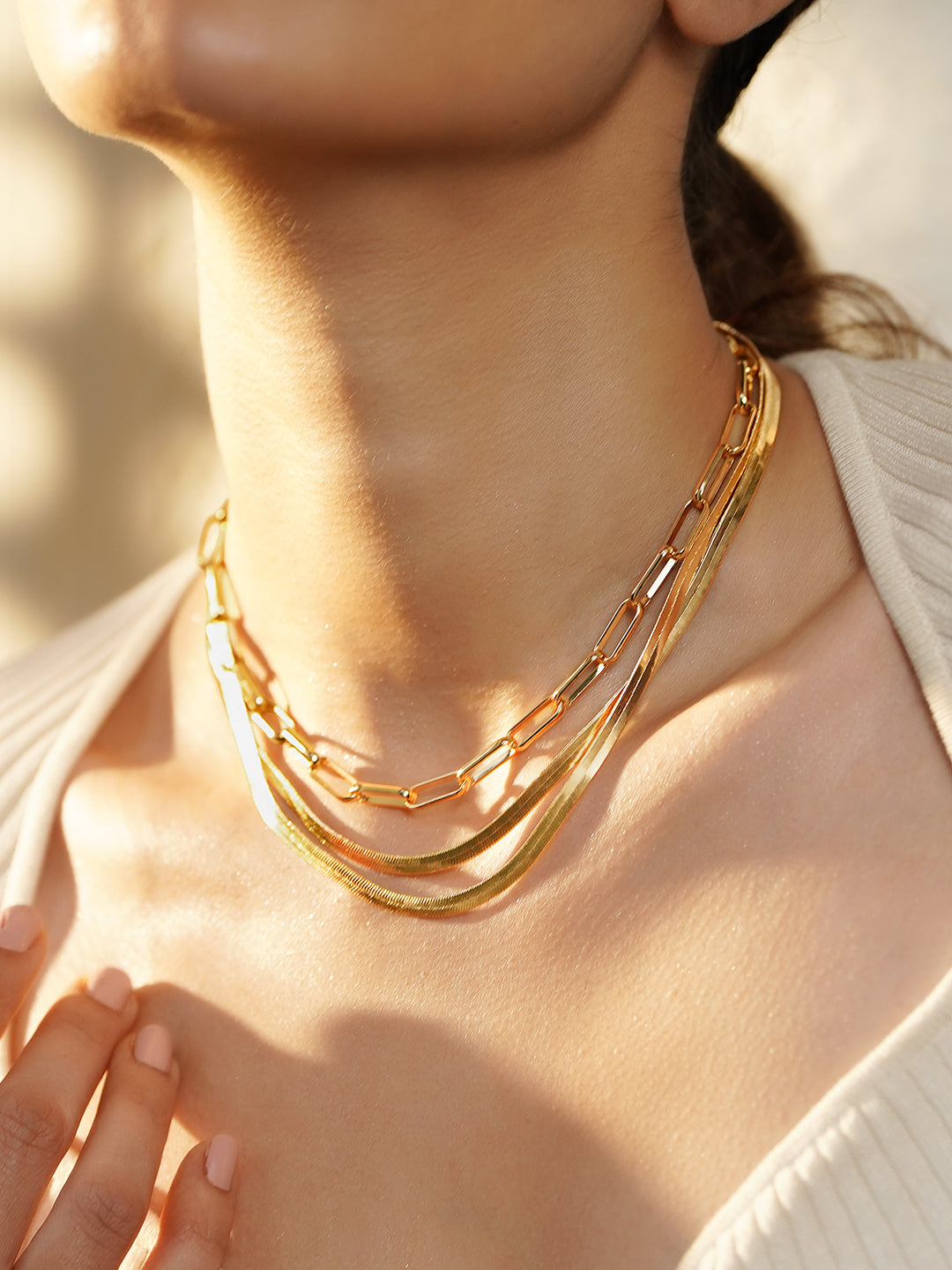 Rubans Gold-Plated Layered Necklace