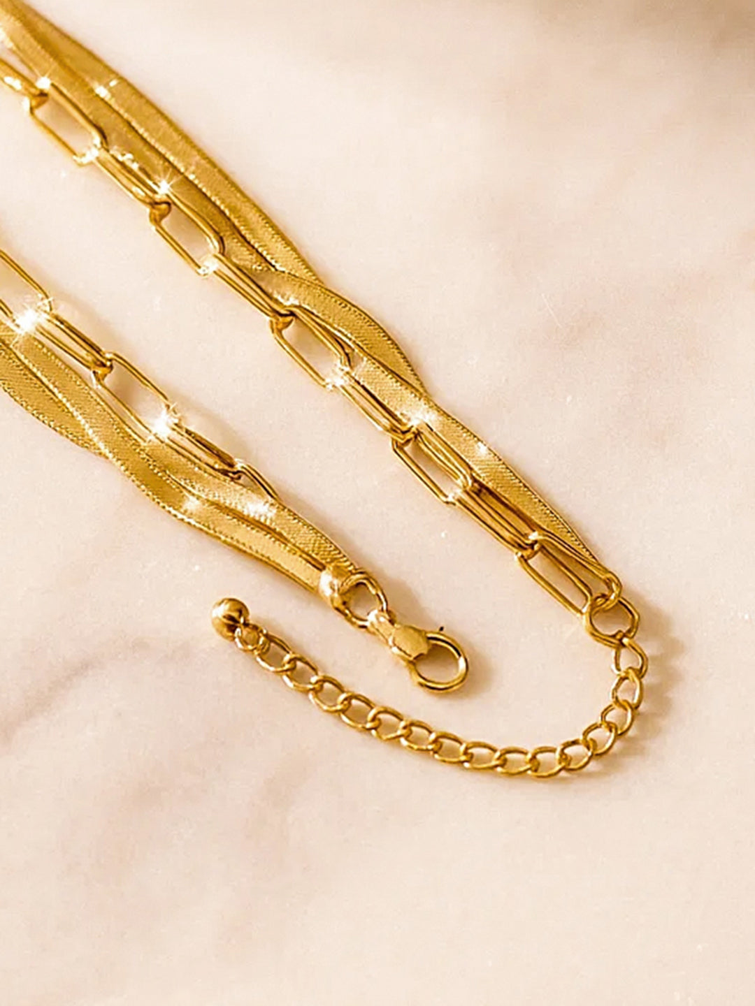 Rubans Gold-Plated Layered Necklace