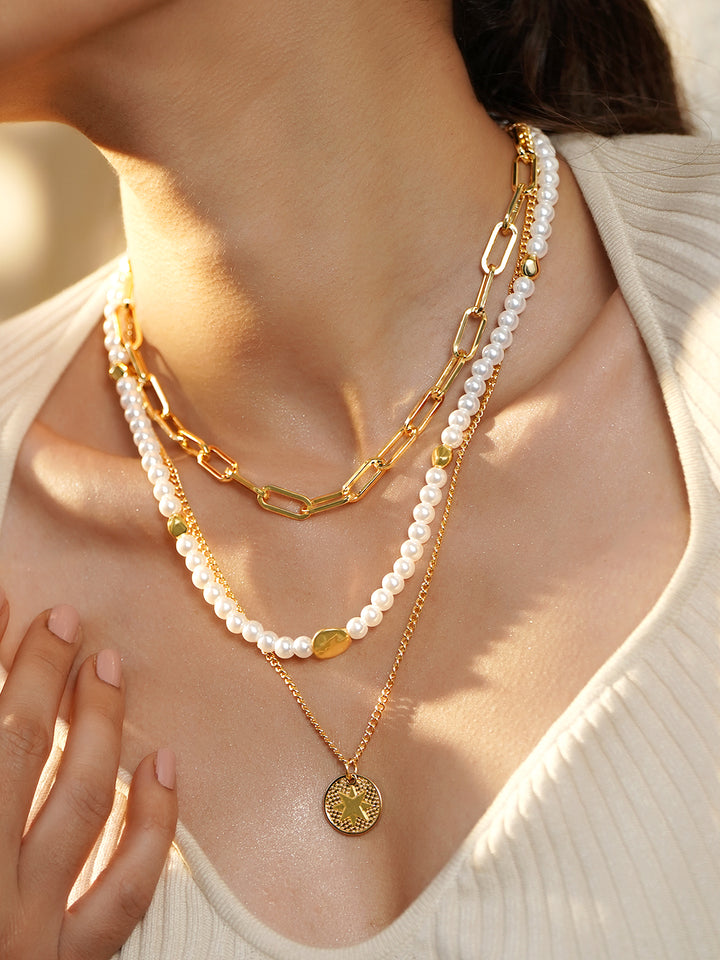 Rubans Gold-Plated Layered Necklace