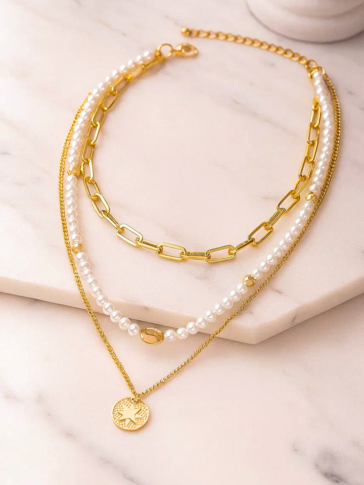 Rubans Gold-Plated Layered Necklace