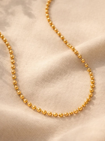 Demi Fine 18K Gold Plated Beaded Chain Necklace | Anti Tarnish