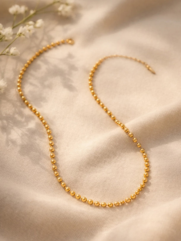 Demi Fine 18K Gold Plated Beaded Chain Necklace | Anti Tarnish