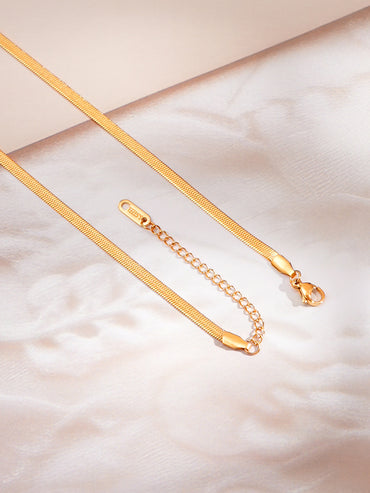 Demi Fine 18K Gold Plated Emerald Oval Snake Chain Necklace | Anti Tarnish