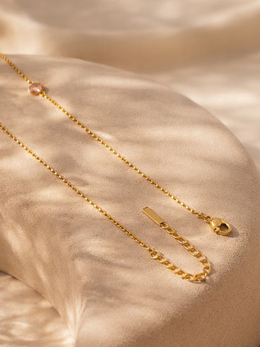 Demi Fine 18K Gold Plated Multi-Zircon Charm Chain Necklace | Anti Tarnish