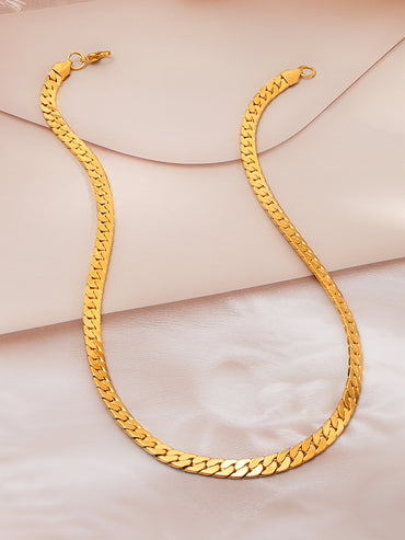 Demi Fine 18K Gold Plated Wide Curb Chain Necklace | Anti Tarnish