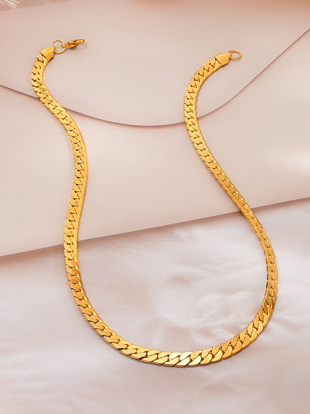 Demi Fine 18K Gold Plated Wide Curb Chain Necklace | Anti Tarnish