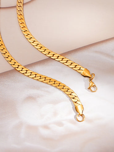 Demi Fine 18K Gold Plated Wide Curb Chain Necklace | Anti Tarnish
