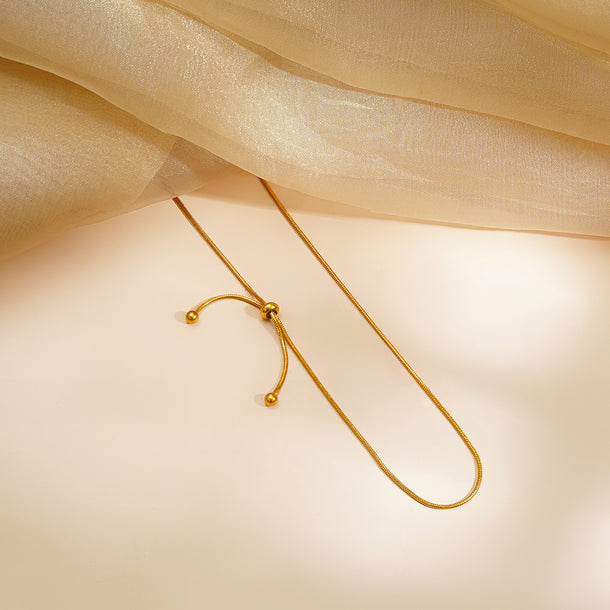 Demi Fine 18K Gold Plated Knot Style Drop Chain Necklace | Anti Tarnish