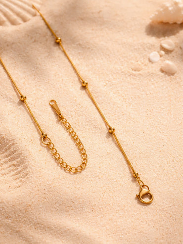 Demi Fine 18K Gold Plated Gold Beaded Chain Necklace | Anti Tarnish