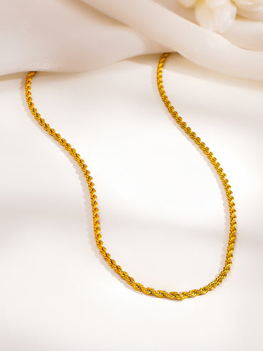 Demi Fine 18K Gold Plated Rope Chain Necklace | Anti Tarnish