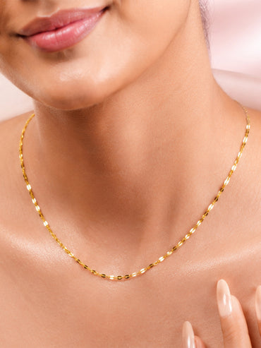 Demi Fine 18K Gold Plated Twisted Link Chain Necklace | Anti Tarnish
