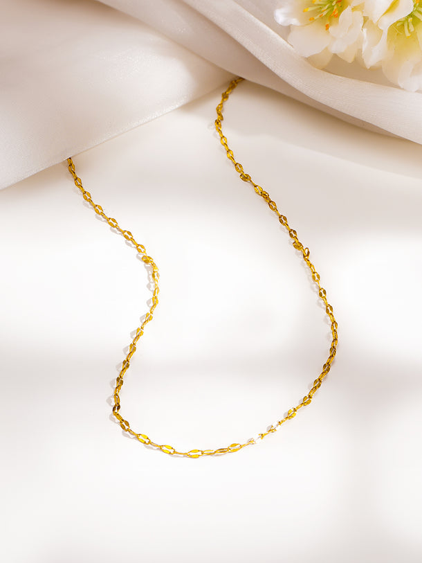 Demi Fine 18K Gold Plated Twisted Link Chain Necklace | Anti Tarnish
