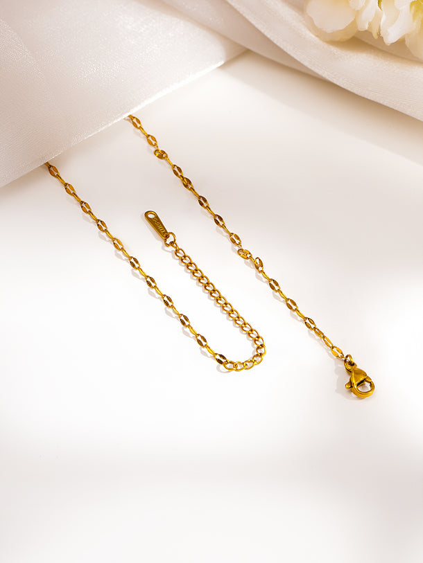 Demi Fine 18K Gold Plated Twisted Link Chain Necklace | Anti Tarnish