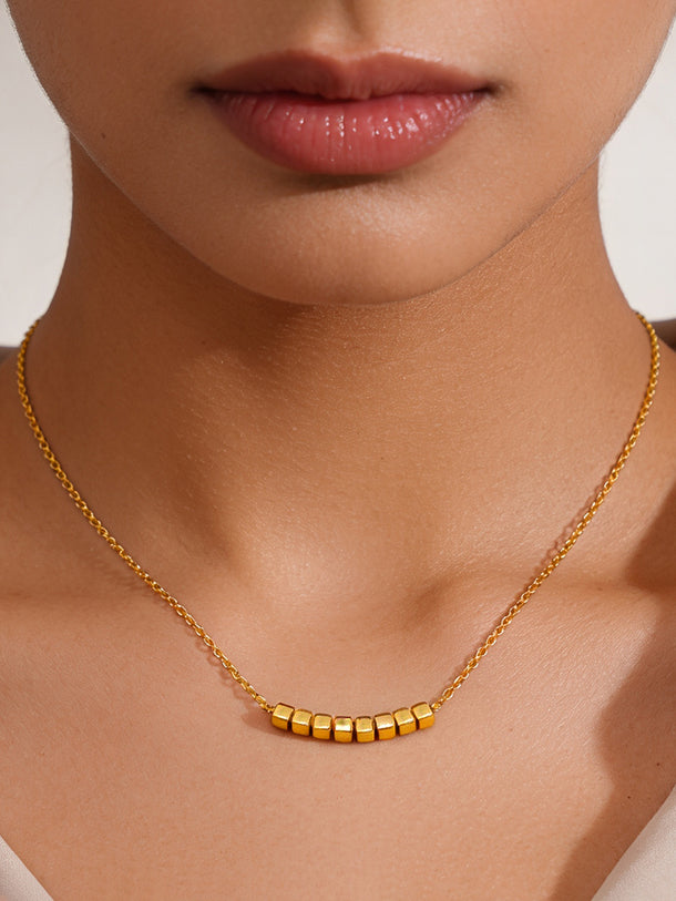 Demi Fine 18K Gold Plated Snake Chain Lariat Drop Necklace | Anti Tarnish