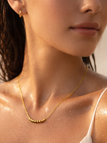 Demi Fine 18K Gold Plated Disc Charm Chain Necklace | Anti Tarnish