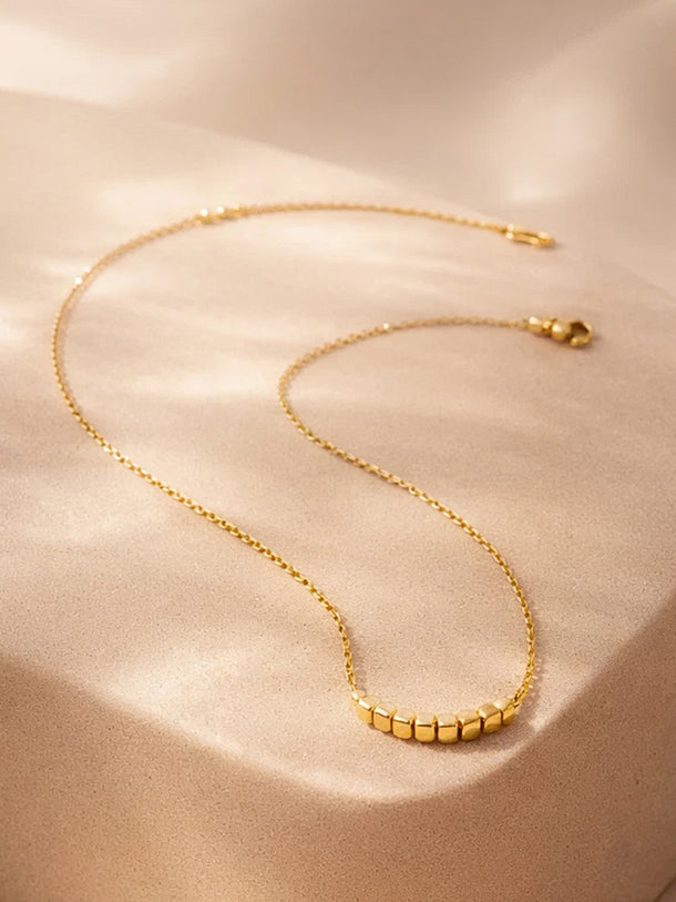 Demi Fine 18K Gold Plated Disc Charm Chain Necklace | Anti Tarnish