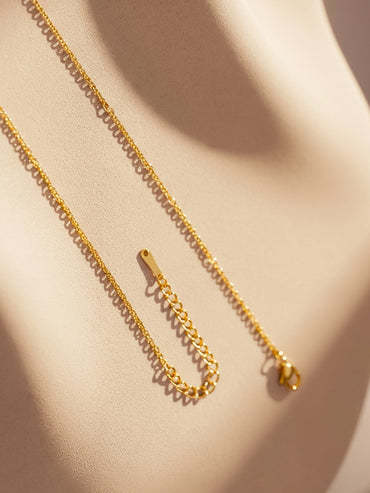 Demi Fine 18K Gold Plated Disc Charm Chain Necklace | Anti Tarnish