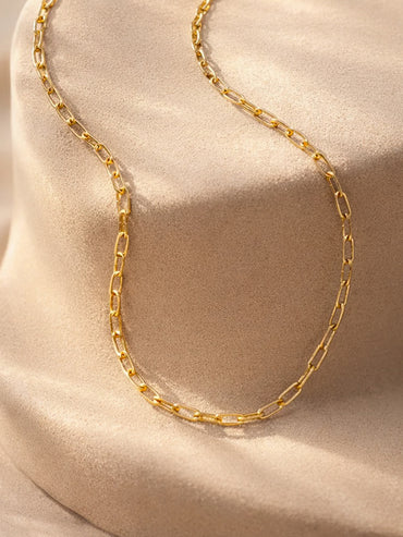 Demi Fine 18K Gold Plated Paperclip Chain Necklace | Anti Tarnish