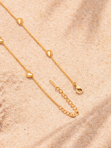 Demi Fine 18K Gold Plated Mini Heart Charm Chain Necklace | Anti Tarnish