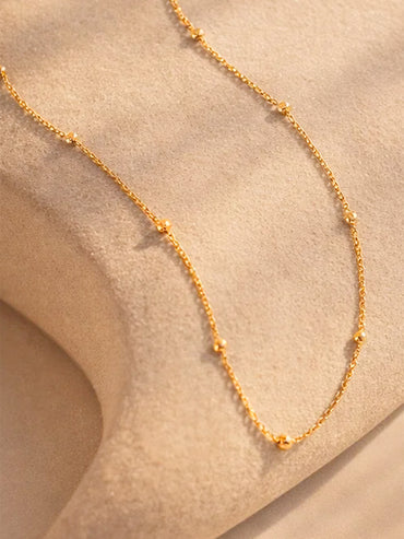 Demi Fine 18K Gold Plated Ball Beaded Chain Necklace | Anti Tarnish