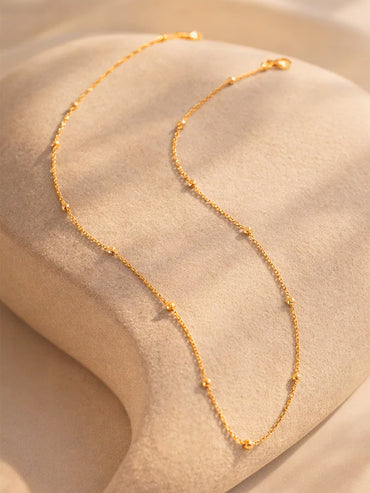 Demi Fine 18K Gold Plated Ball Beaded Chain Necklace | Anti Tarnish