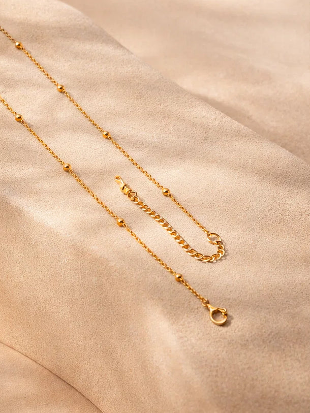 Demi Fine 18K Gold Plated Ball Beaded Chain Necklace | Anti Tarnish